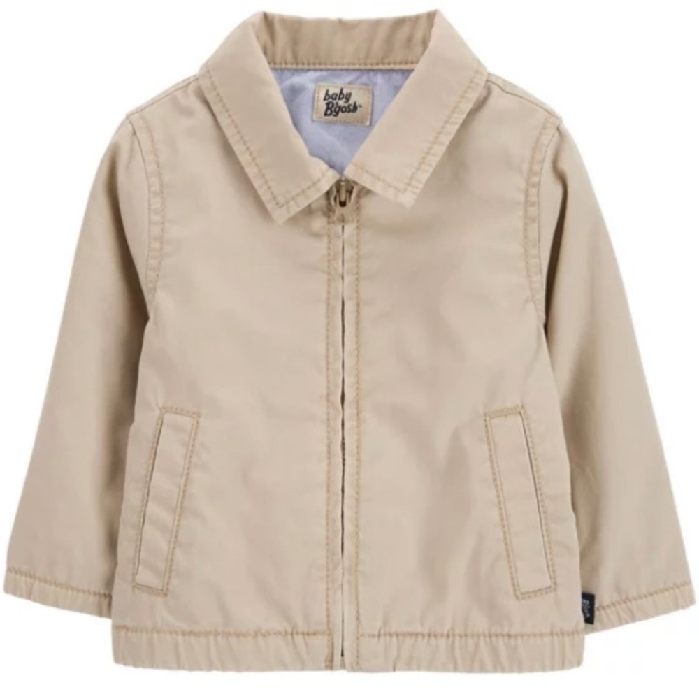 OshKosh B'gosh® Canvas Zip-Up Jacket in
Khaki | BABY 9 months